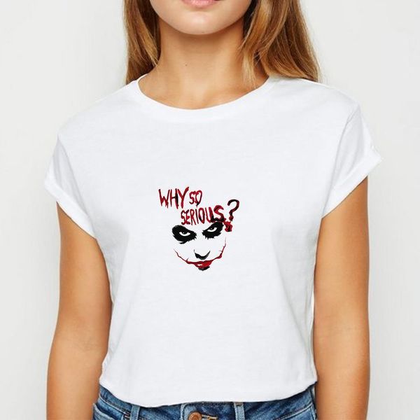 joker why so serious tshirt o-collar oversize t shirt harajuku spring summer funny and pleasing printing young women t-shirt, White
joker why so serious tshirt o-collar oversize t shirt harajuku spring summer funny and pleasing printing young women t-shirt, White