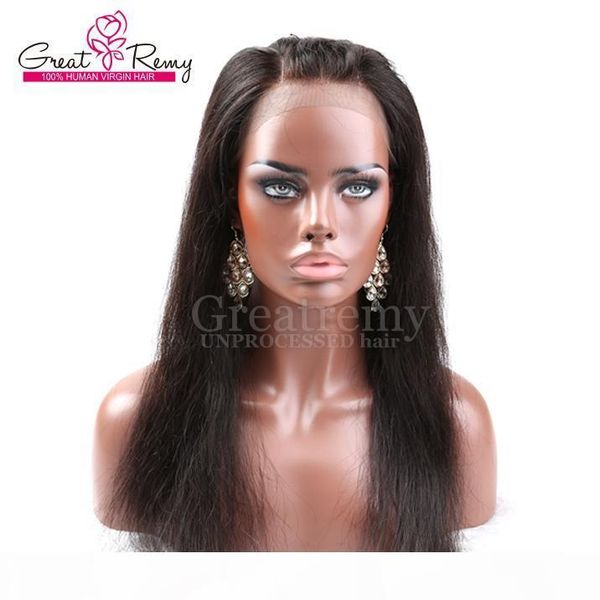 360 lace frontal wigs silky straight malaysian virgin human hair 22*2 inch unprocessed hand tied lace band frontal closure greatremy, Black
360 lace frontal wigs silky straight malaysian virgin human hair 22*2 inch unprocessed hand tied lace band frontal closure greatremy, Black
