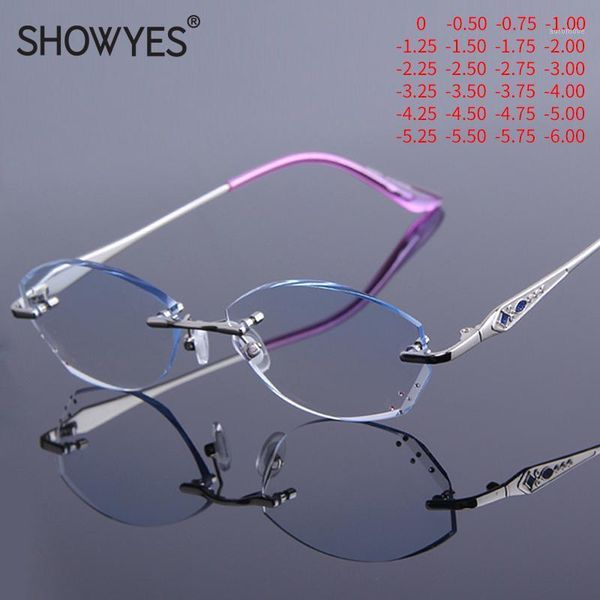 myopia women rimless eyeglasses anti blue light glasses computer prescription diamond cut rhinestone frameless diopter eyewear1, White;black
myopia women rimless eyeglasses anti blue light glasses computer prescription diamond cut rhinestone frameless diopter eyewear1, White;black