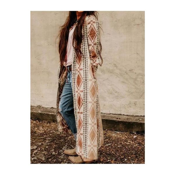 women leisure winter warm printed long-sleeve open front maxi cardigan ladies loose coat knitted jacket, White;black
women leisure winter warm printed long-sleeve open front maxi cardigan ladies loose coat knitted jacket, White;black