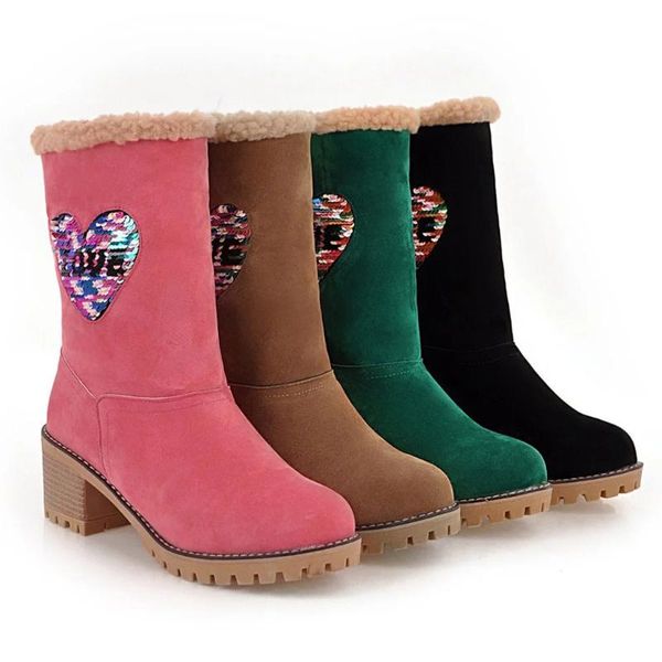 women boots autumn winter booties shoes women's leisure large size bling love knee-high boot chunky heels snow boot ladies shoes, Black
women boots autumn winter booties shoes women's leisure large size bling love knee-high boot chunky heels snow boot ladies shoes, Black