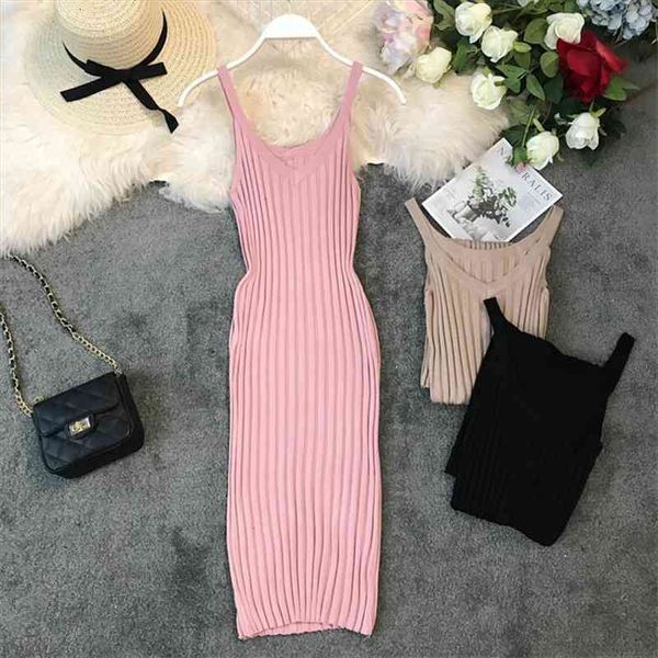 v neck slim summer knit midi dress spaghetti strap vestido de festa women casual party bodycon knee-length vestidos, Black;gray
v neck slim summer knit midi dress spaghetti strap vestido de festa women casual party bodycon knee-length vestidos, Black;gray