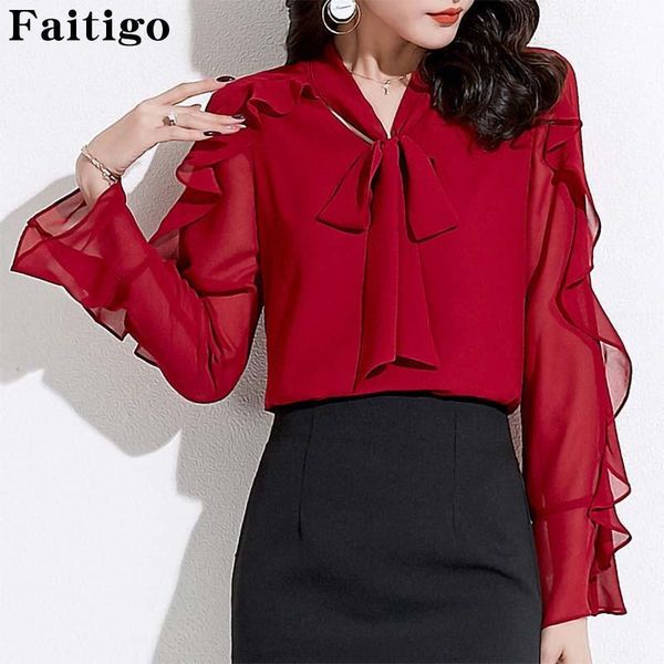 chiffon blouses womens autumn fashion bow v-neck long sleeve plus size office ladies shirts korean elegant ruffle blouse, White
chiffon blouses womens autumn fashion bow v-neck long sleeve plus size office ladies shirts korean elegant ruffle blouse, White