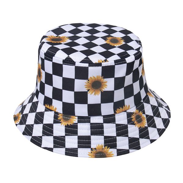 new fashion spring summer black plaid fisherman caps panama bob sunflower print bucket hat for women mens, Yellow
new fashion spring summer black plaid fisherman caps panama bob sunflower print bucket hat for women mens, Yellow