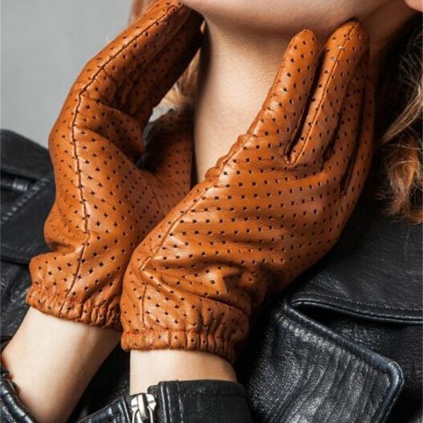 women' genuine leather mesh hole gloves female natural sheepskin leather breathable motorcycle driving glove r797 201021, Blue;gray
women' genuine leather mesh hole gloves female natural sheepskin leather breathable motorcycle driving glove r797 201021, Blue;gray
