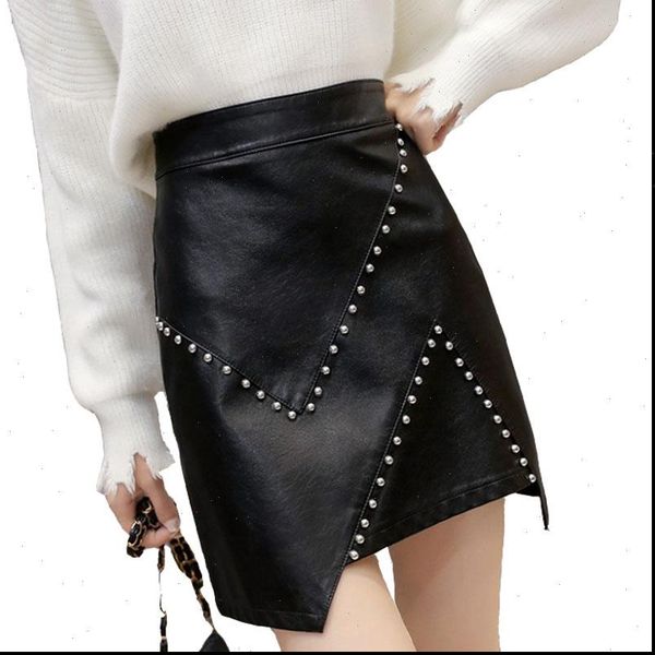 womens pu leather skirt new fashion rivet high waist a line skirt autumn winter irregular package mini short skirt ml285, Black
womens pu leather skirt new fashion rivet high waist a line skirt autumn winter irregular package mini short skirt ml285, Black