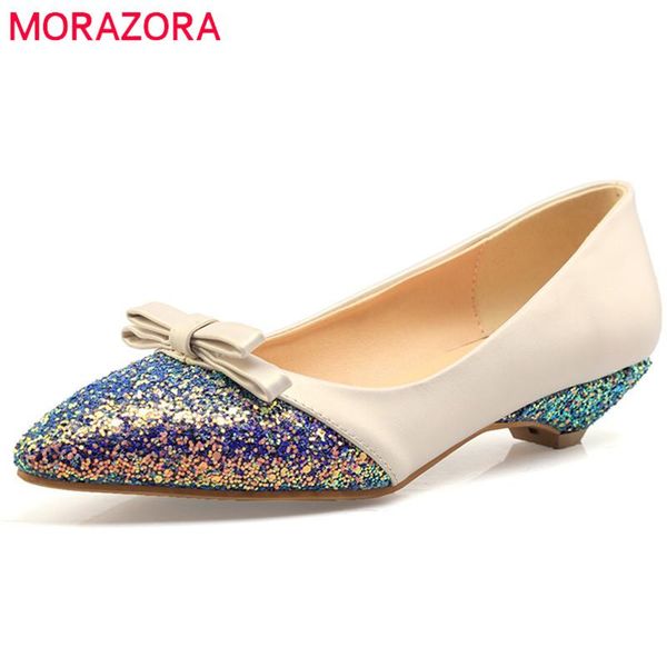 morazora 2020 новых приходят женщина насосы пайеток ткани + пу летних туфель bowknot элегантного платья обуви женщина офис большого размером, Black
morazora 2020 новых приходят женщина насосы пайеток ткани + пу летних туфель bowknot элегантного платья обуви женщина офис большого размером, Black