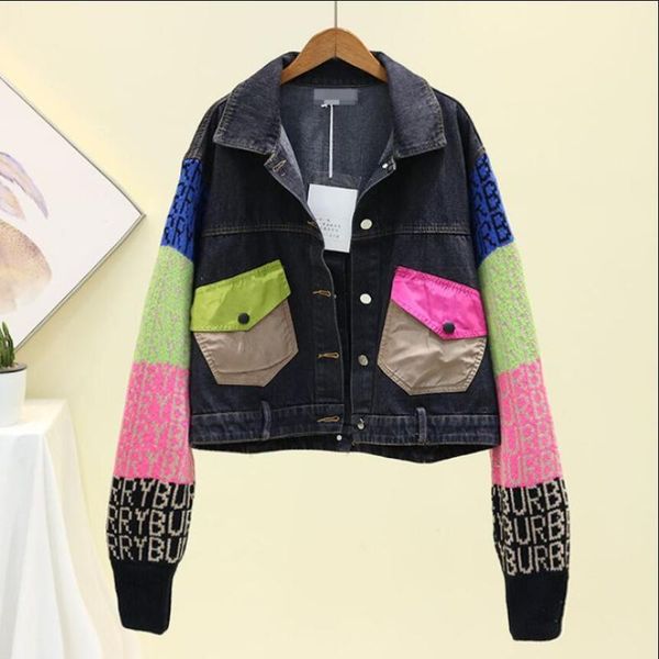 autumn 2020 new loose short sweater sleeve stitching denim jacket casual jacket for women1, Black;brown
autumn 2020 new loose short sweater sleeve stitching denim jacket casual jacket for women1, Black;brown
