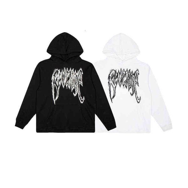 version high autumn winter revenge limited graffiti foam print men's and women's hooded pullover, Black
version high autumn winter revenge limited graffiti foam print men's and women's hooded pullover, Black