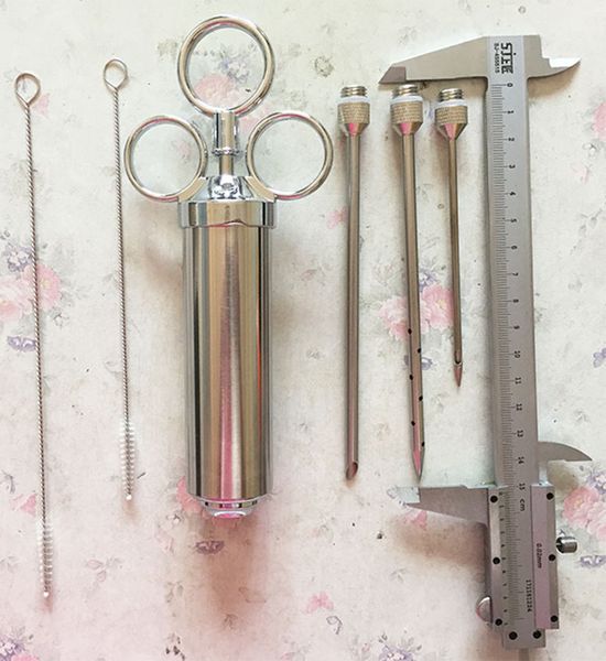 2oz grill marinade seasoning injector with 3 needles stainless steel meat cooking syringe injection with cleaning brush cfdh01019
2oz grill marinade seasoning injector with 3 needles stainless steel meat cooking syringe injection with cleaning brush cfdh01019