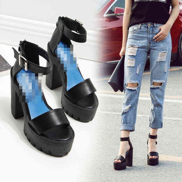 spring and summer new fish mouth fashion sandals women's high heels thick heels, Black
spring and summer new fish mouth fashion sandals women's high heels thick heels, Black