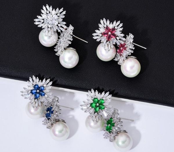 new fashion temperament zircon snowflake pearl earrings female/girl wedding party new bride jewelry11, Golden;silver
new fashion temperament zircon snowflake pearl earrings female/girl wedding party new bride jewelry11, Golden;silver