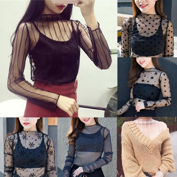 mesh women sheer fishnet see through lace blouse mesh shirt women mesh blouses black shirt, White
mesh women sheer fishnet see through lace blouse mesh shirt women mesh blouses black shirt, White