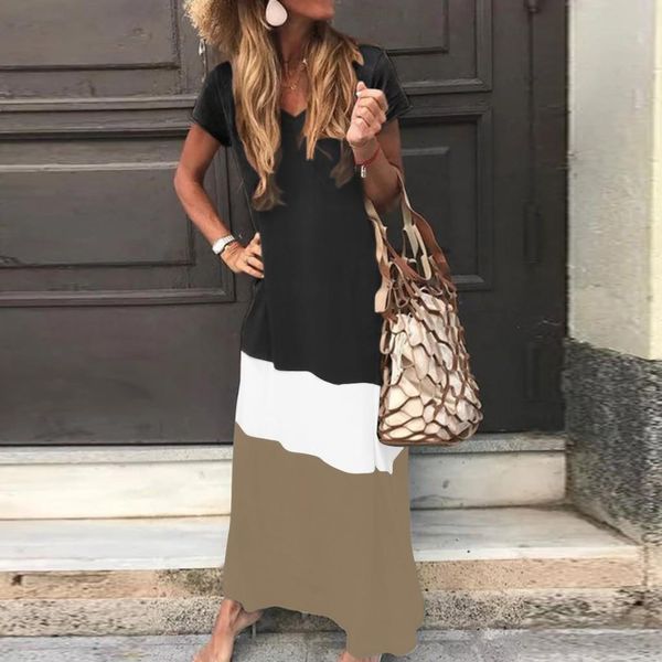 #z20 womens fashion ladies stylish color contrast cotton linen short sleeve kaftan casual long maxi shirt dress v neck plus size, Black;gray
#z20 womens fashion ladies stylish color contrast cotton linen short sleeve kaftan casual long maxi shirt dress v neck plus size, Black;gray