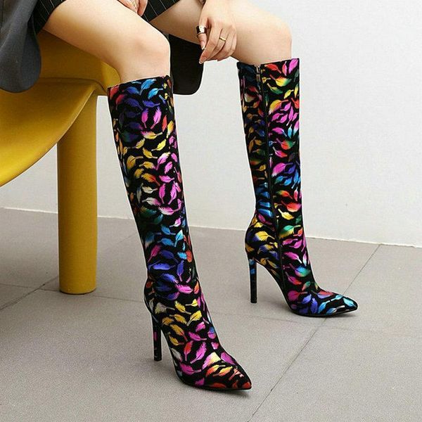 doodles leaves feathers women knee high boots fashion pointed toe thin high heel ladies long boots short plush women1, Black
doodles leaves feathers women knee high boots fashion pointed toe thin high heel ladies long boots short plush women1, Black
