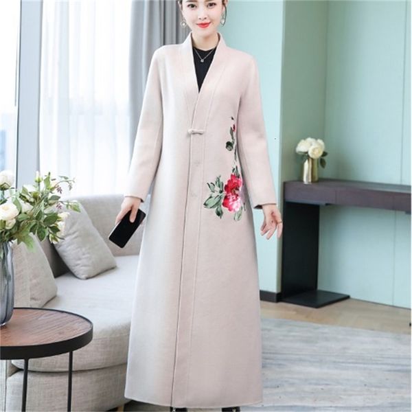 and autumn 2021 winter new chinese embroidered buckle design sense of small woman coat 1 kq8i, Black;brown
and autumn 2021 winter new chinese embroidered buckle design sense of small woman coat 1 kq8i, Black;brown