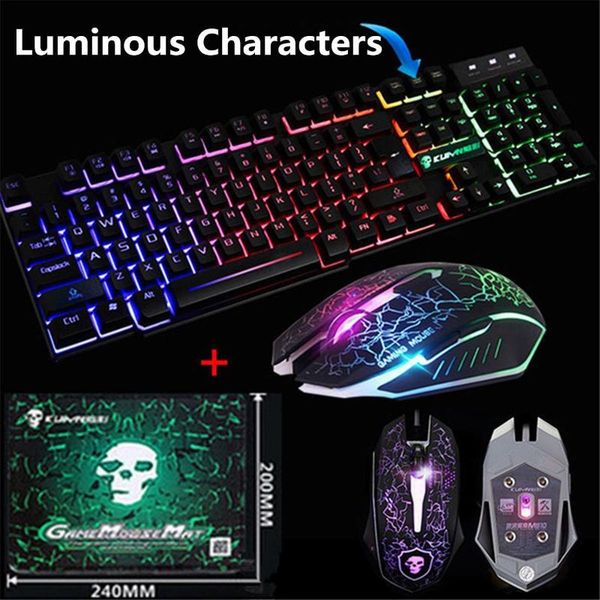 led backlit gaming keyboard+2400dpi mouse sets+mouse pad usb wired keyboard set gaming keyboard mouse combos
led backlit gaming keyboard+2400dpi mouse sets+mouse pad usb wired keyboard set gaming keyboard mouse combos