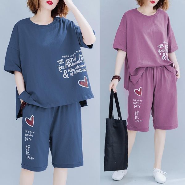women summer japan style fashion graffiti printed short sleeve round neck t-shirt half length short 100kg oversized casual sets, Gray
women summer japan style fashion graffiti printed short sleeve round neck t-shirt half length short 100kg oversized casual sets, Gray