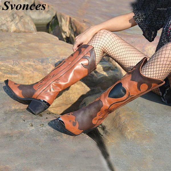 boots genuine leather patchwork woman knee high boot retro brown knight wide calf western for women long middle heels1, Black
boots genuine leather patchwork woman knee high boot retro brown knight wide calf western for women long middle heels1, Black