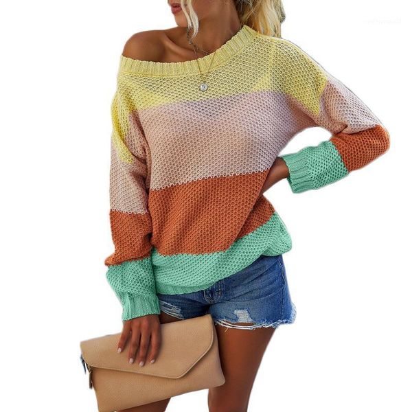 women's sweaters knit women long sleeve autumn winter fashion striped sweater casual warm female1, White;black
women's sweaters knit women long sleeve autumn winter fashion striped sweater casual warm female1, White;black