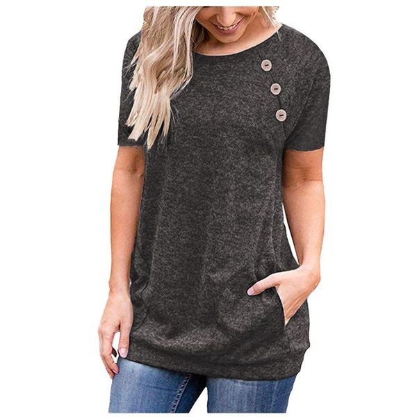 2020 new casual short-sleeved o-neck pocket t-shirt ladies knitted ladies fashion clothing, White
2020 new casual short-sleeved o-neck pocket t-shirt ladies knitted ladies fashion clothing, White