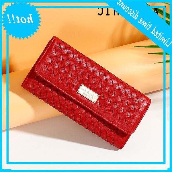 yueqiankai new knitting mobile phone fashion large capacity hand bag korean pu women's long wallet, Red;black 
yueqiankai new knitting mobile phone fashion large capacity hand bag korean pu women's long wallet, Red;black
