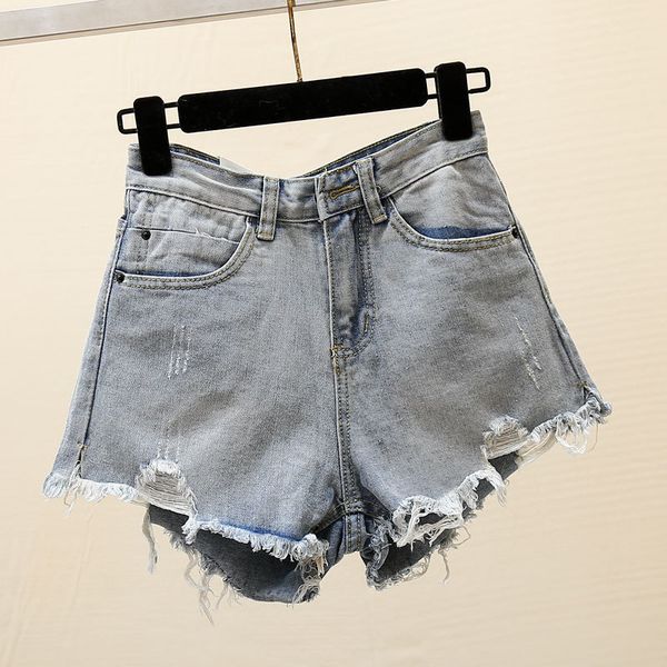 2021 new summer korean leisure fashion version high waist washing hole with thin edge short m54v, Blue
2021 new summer korean leisure fashion version high waist washing hole with thin edge short m54v, Blue