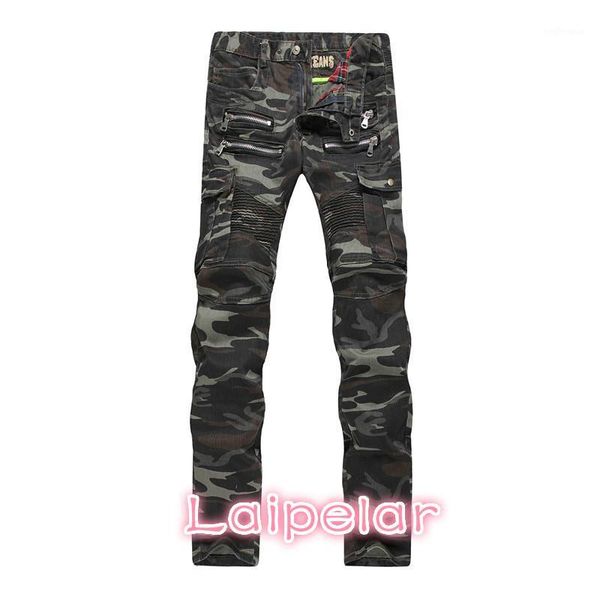 new brand men camouflage biker jeans european american style mens motorcycle camo straight slim fit pleated denim jeans1, Blue
new brand men camouflage biker jeans european american style mens motorcycle camo straight slim fit pleated denim jeans1, Blue