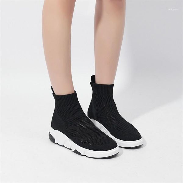 size plus solid black sock boots breathable knitting ankle boots women shoes woman slip on autumn winter platform shoes1
size plus solid black sock boots breathable knitting ankle boots women shoes woman slip on autumn winter platform shoes1