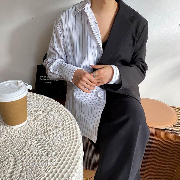 korean fake two-piece blazer men's fashion business casual dress jacket men streetwear loose striped suit jacket mens m-xl, White;black
korean fake two-piece blazer men's fashion business casual dress jacket men streetwear loose striped suit jacket mens m-xl, White;black