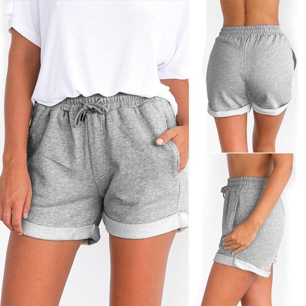 women pants casual loose shorts beach high waist short trousers drawstring rope crimping sports shorts, White;black
women pants casual loose shorts beach high waist short trousers drawstring rope crimping sports shorts, White;black