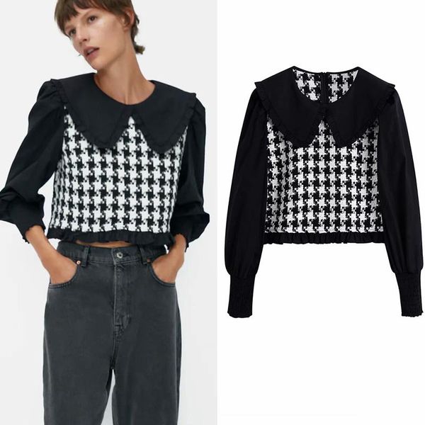 new style short shirts women spring autumn long sleeve loose plaid shirts all-matched turn-down collar street wear blouses, White
new style short shirts women spring autumn long sleeve loose plaid shirts all-matched turn-down collar street wear blouses, White