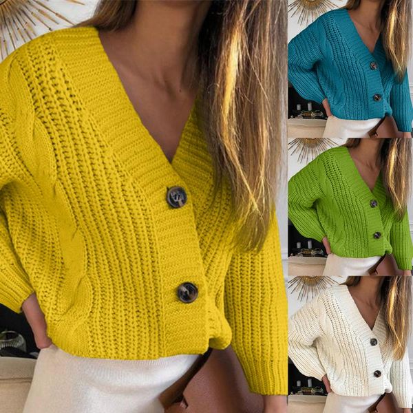 women's polos knit sweater women casual long sleeve button cardigan knitted sweaters coat femme winter warm clothes, White
women's polos knit sweater women casual long sleeve button cardigan knitted sweaters coat femme winter warm clothes, White