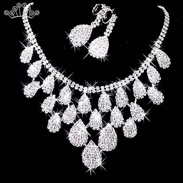 silver color crystal bridesmaid bridal jewelry set rhinestone wedding necklace earrings jewely sets for women
silver color crystal bridesmaid bridal jewelry set rhinestone wedding necklace earrings jewely sets for women