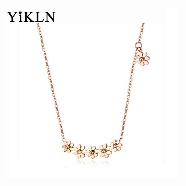 yikln trendy titanium stainless steel six daisy flowers pendant necklaces rose gold bohemia party jewelry for women yn17087, Golden;silver
yikln trendy titanium stainless steel six daisy flowers pendant necklaces rose gold bohemia party jewelry for women yn17087, Golden;silver