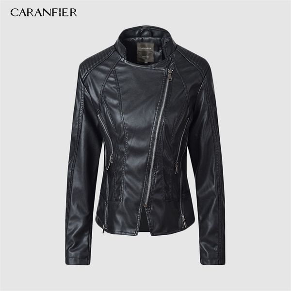 caranfier new fashion women smooth motorcycle faux leather jackets ladies long sleeve autumn winter biker streetwear black coat 201223
caranfier new fashion women smooth motorcycle faux leather jackets ladies long sleeve autumn winter biker streetwear black coat 201223