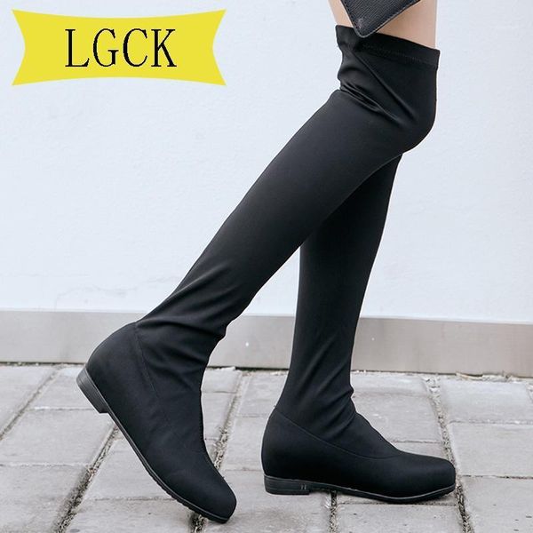 boots plus size 34-41 women over the knee high low heels winter shoes round toe elastic fabric brand autumn1, Black
boots plus size 34-41 women over the knee high low heels winter shoes round toe elastic fabric brand autumn1, Black