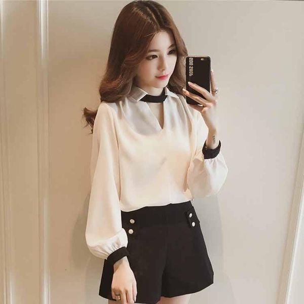 halter chiffon blouse womens long sleeve shirts clothing women causal office lady loose shirt female patchwork pullover, White
halter chiffon blouse womens long sleeve shirts clothing women causal office lady loose shirt female patchwork pullover, White