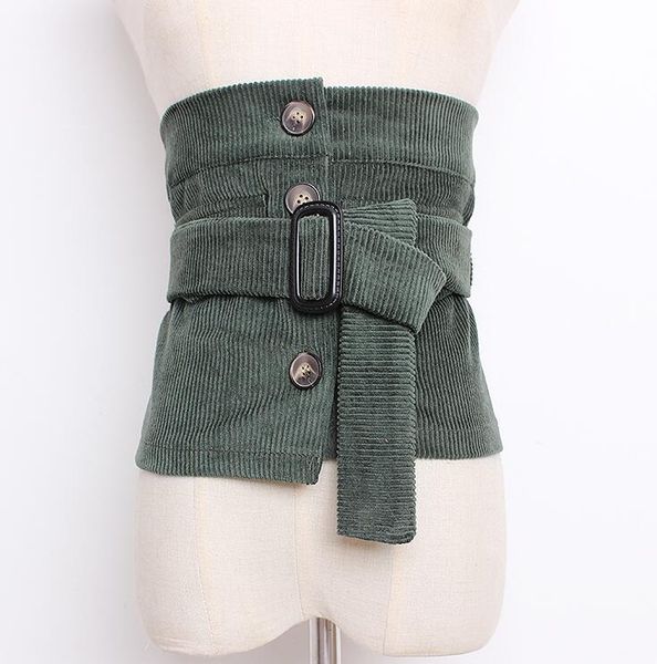 women's runway fashion vintage corduroy cummerbunds female dress corsets waistband belts decoration wide belt r1680, Black;brown
women's runway fashion vintage corduroy cummerbunds female dress corsets waistband belts decoration wide belt r1680, Black;brown