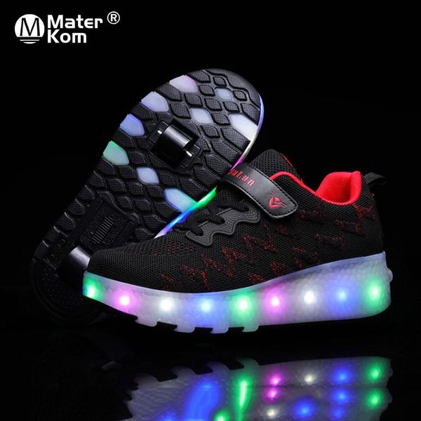 size 27-43 children luminous wheel sneakers boys girls roller skate shoes with lights for kids usb rechargeable led wheels shoes, Black
size 27-43 children luminous wheel sneakers boys girls roller skate shoes with lights for kids usb rechargeable led wheels shoes, Black