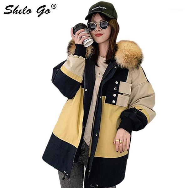 fur parkas highstreet plus size color block cut-and-sew drop shoulder hooded coat women winter casual fur lining outwear1, Black
fur parkas highstreet plus size color block cut-and-sew drop shoulder hooded coat women winter casual fur lining outwear1, Black