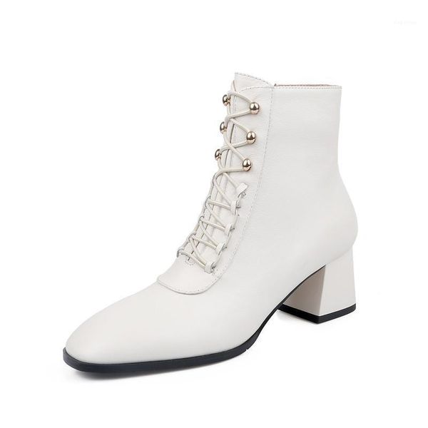 boots 2021 leather casual ankle metal lace-up thick bottom women shoes pointed toe square heel black white short booties1
boots 2021 leather casual ankle metal lace-up thick bottom women shoes pointed toe square heel black white short booties1