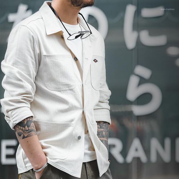 2020 new men's cotton retro jacket embroidered jacket large pocket solid color casual men1, Black;brown 
2020 new men's cotton retro jacket embroidered jacket large pocket solid color casual men1, Black;brown
