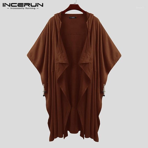 korean style man baggy button long coats streetwear incerun men solid color hooded trench fashion sleeveless loose poncho s-5xl1, Tan;black
korean style man baggy button long coats streetwear incerun men solid color hooded trench fashion sleeveless loose poncho s-5xl1, Tan;black