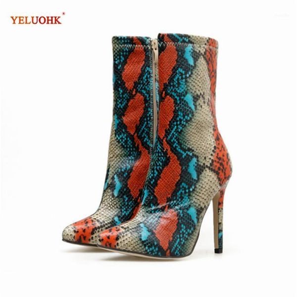 boots women serpentine snake leather female ankle 11.5 extremely thin high heel 35-42 plus size ladies party shoes1, Black
boots women serpentine snake leather female ankle 11.5 extremely thin high heel 35-42 plus size ladies party shoes1, Black