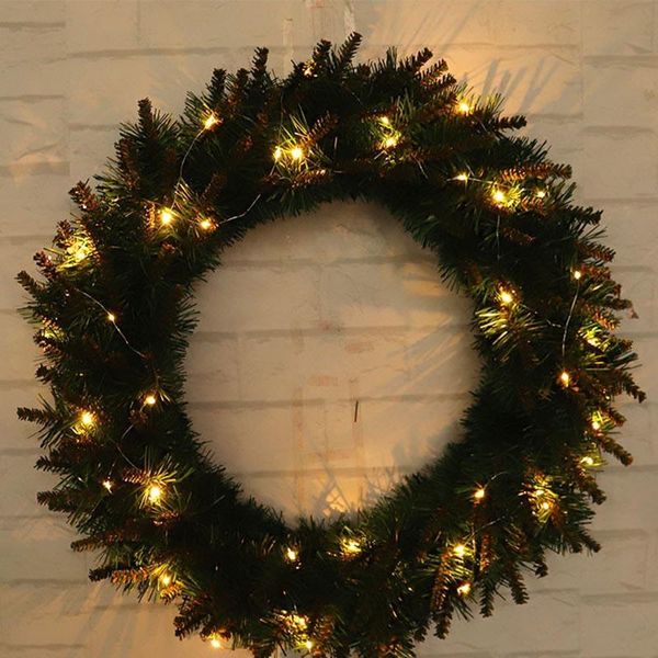decorative flowers & wreaths 40/50cm christmas wreath front door hang garland with pine needles for party home store el xmas decoration
decorative flowers & wreaths 40/50cm christmas wreath front door hang garland with pine needles for party home store el xmas decoration
