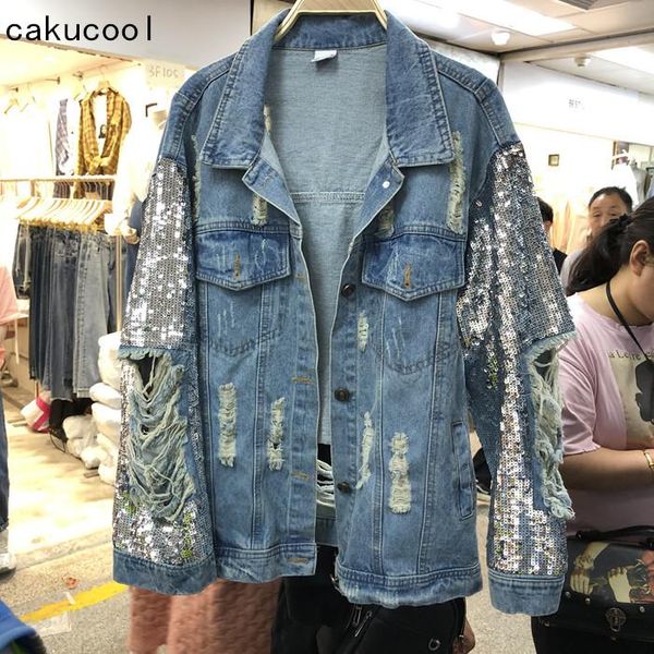 cakucool new heavy блестки denim пальто женщины разорванные дыры джинсы куртки chic новизны блестящая bling сыпучие jaqueta casaco feminino, Black;brown
cakucool new heavy блестки denim пальто женщины разорванные дыры джинсы куртки chic новизны блестящая bling сыпучие jaqueta casaco feminino, Black;brown