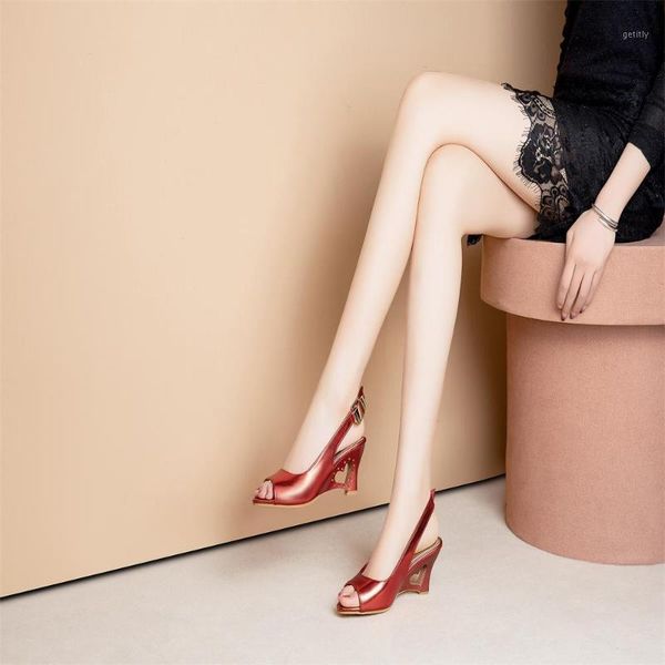 8cm high heels for spring 2021 new cut-out wedges fish-mouth sandals large size women shoes1, Black
8cm high heels for spring 2021 new cut-out wedges fish-mouth sandals large size women shoes1, Black
