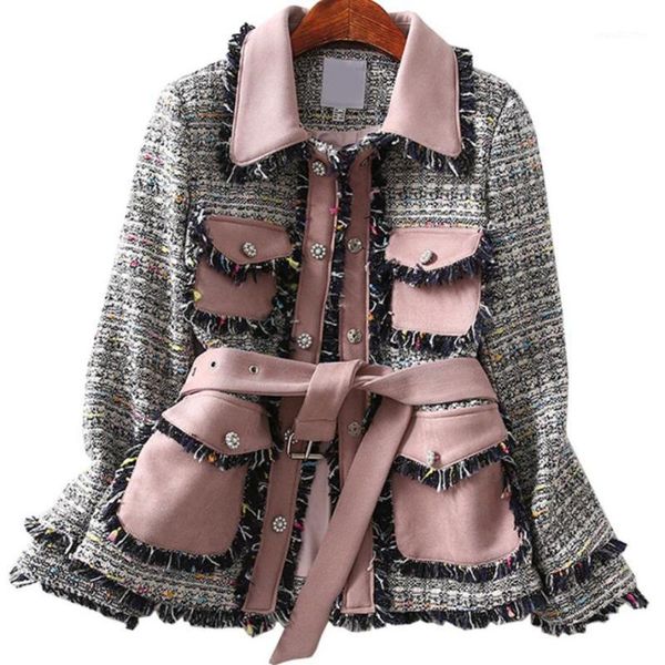 women's suits & blazers elegant small fragrance multi-pocket stitching suit jacket women spring autumn single breasted belted tassel tw, White;black
women's suits & blazers elegant small fragrance multi-pocket stitching suit jacket women spring autumn single breasted belted tassel tw, White;black