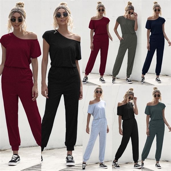 6 colors 6 sizes women's short sleeve off shoulder jumpsuit 2020 summer, Black;white
6 colors 6 sizes women's short sleeve off shoulder jumpsuit 2020 summer, Black;white
